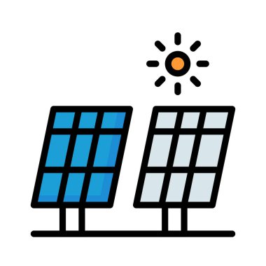 Beyaz arka plan üzerinde izole mavi ve gri güneş hücreleri