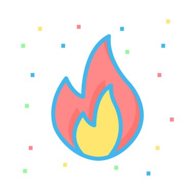 Renkli noktalar beyaz zemin üzerine ateş