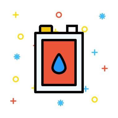 Renkli semboller beyaz zemin üzerine damla ile olabilir