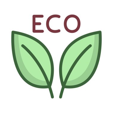 Eko işareti yaprakları kutsal kişilerin resmi, vektör çizim ile