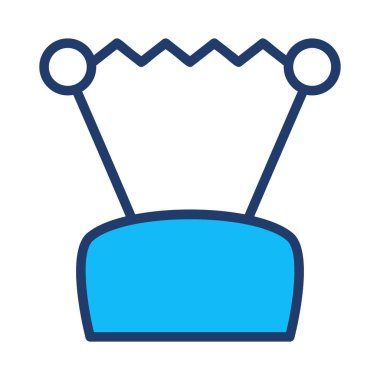 Beyaz arka plan üzerinde izole mavi anten