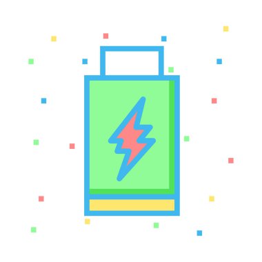 Flash renkli noktalar beyaz zemin üzerine yeşil ve kırmızı pille 