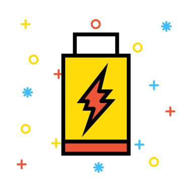 USB flash flash renkli semboller beyaz zemin üzerine kırmızı sarı