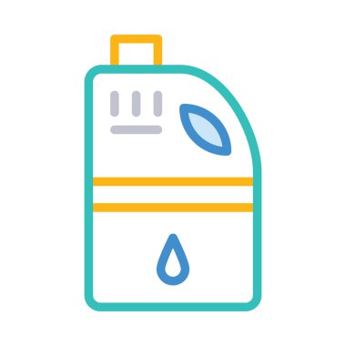 Çizgi stili tüple beyaz arka plan üzerinde izole yakıt