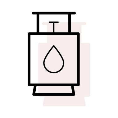 Bej gölge beyaz zemin üzerine izole yakıt pompası