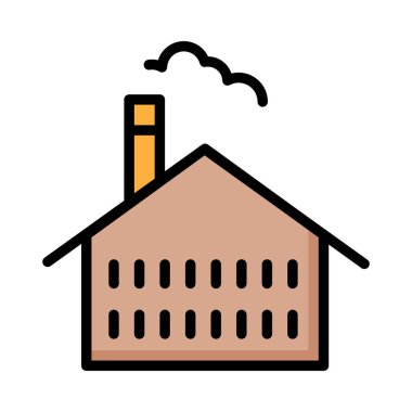 Beyaz arka plan üzerinde izole kahverengi ev