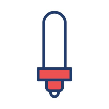 Beyaz arka plan üzerinde izole basit uzun lamba