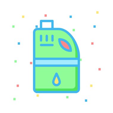 Yeşil renkli noktalar beyaz zemin üzerine yakıt tüple