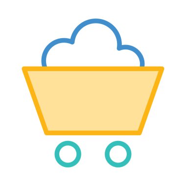 Beyaz arka plan üzerinde izole çizgi stil taşıma