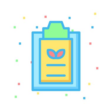 Kağıt ve renkli noktalar beyaz zemin üzerine yaprakları ile plaka 