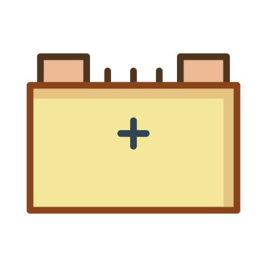 sarı pil beyaz arkaplanda izole edildi