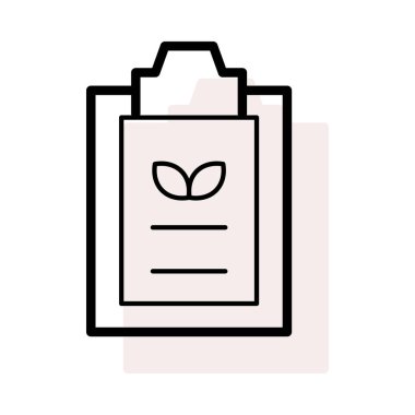 Kağıt ve bej gölge beyaz zemin üzerine izole yaprakları ile plaka