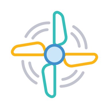 Beyaz arka plan üzerinde izole basit fan