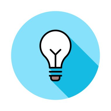 lamba ampul üzerinde mavi arka plan, vektör çizim