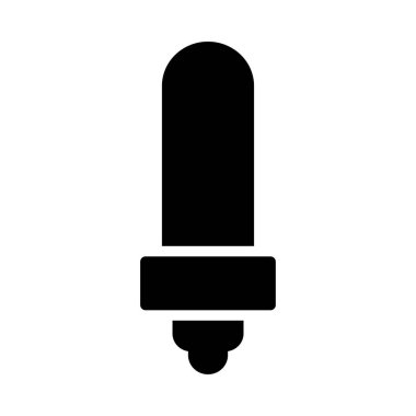 Glif uzun lamba beyaz arka plan üzerinde izole