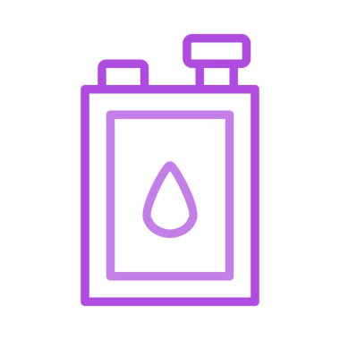 Beyaz arka plan üzerinde izole anahat menekşe teneke kutu