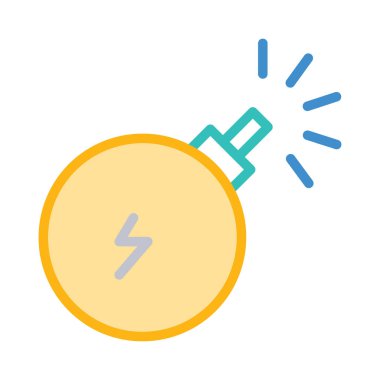 Beyaz arka plan üzerinde izole basit bomba