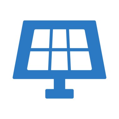 Beyaz arka plan üzerinde izole mavi mavi güneş paneli 