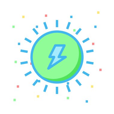 Flaş renkli noktalar beyaz zemin üzerine yeşil güneş 