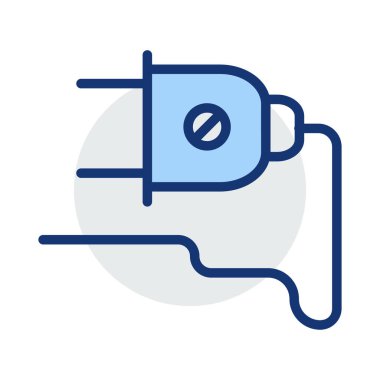 Çizgi ve beyaz arka plan üzerinde izole mavi ve gri renklerde yanlış sembolü ile takın