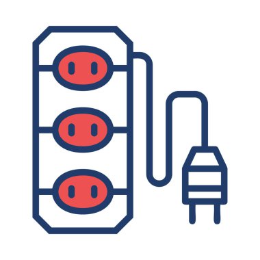 Beyaz arka plan üzerinde izole uzatma kablosu