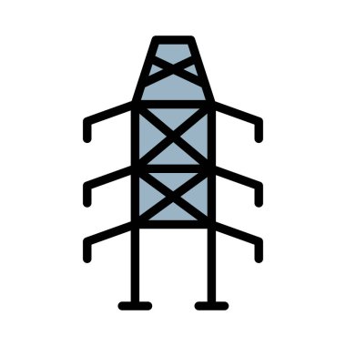 Beyaz arka plan üzerinde izole gri güç hattı