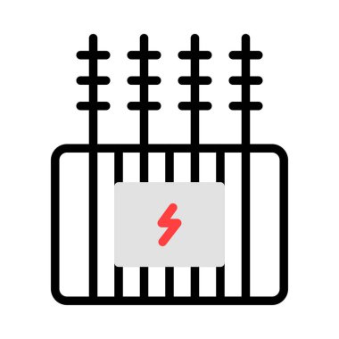 enerji kavramı satırı simgesi, vektör çizim