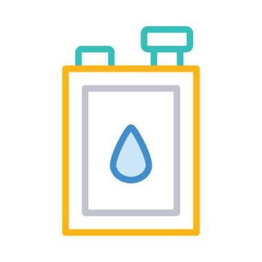 Beyaz arka plan üzerinde izole yakıt ile basit teneke kutu