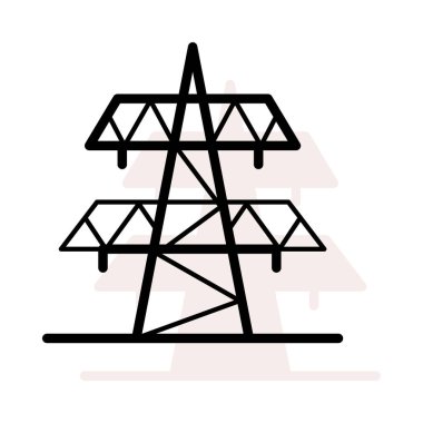 Bej gölge beyaz zemin üzerine izole geniş güç hattı