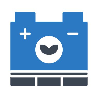 Beyaz arka plan üzerinde izole mavi geniş çevre pil