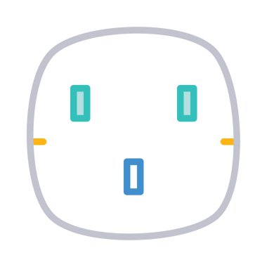 Beyaz arka plan üzerinde izole basit yuvarlak soket