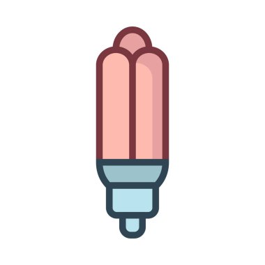 Pembe ve mavi tek kişilik lamba beyaz arka plan üzerinde izole