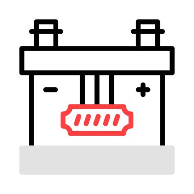 enerji kavramı satırı simgesi, vektör çizim