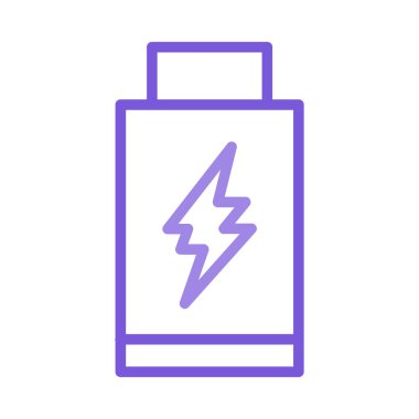 flash üzerinde izole beyaz arka plan ile mor pil