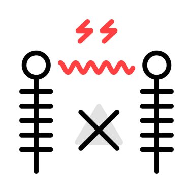 enerji kavramı satırı simgesi, vektör çizim