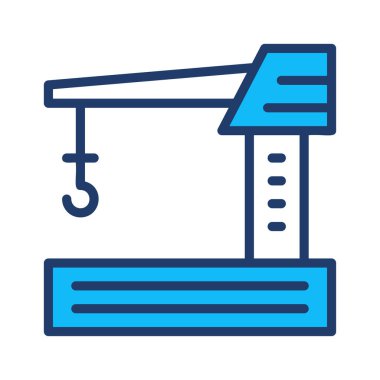 Beyaz arka plan üzerinde izole blue vinç