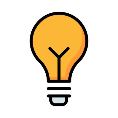 Beyaz arka plan üzerinde izole sarı lamba ampul