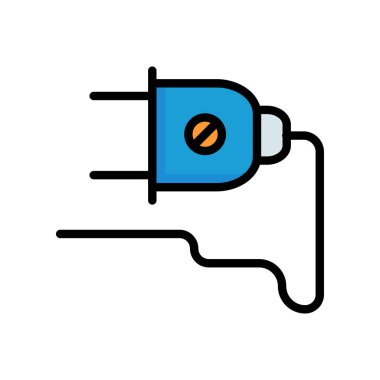 Beyaz arka plan üzerinde izole wrons sembolü olan mavi fiş