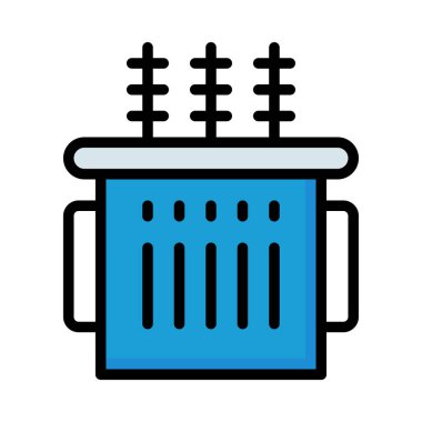 Beyaz arka plan üzerinde izole gri ve mavi büyük nonconductor