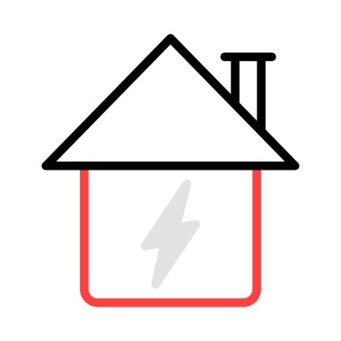 enerji kavramı satırı simgesi, vektör çizim