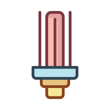 Pembe uzun beyaz arka plan üzerinde izole ampul