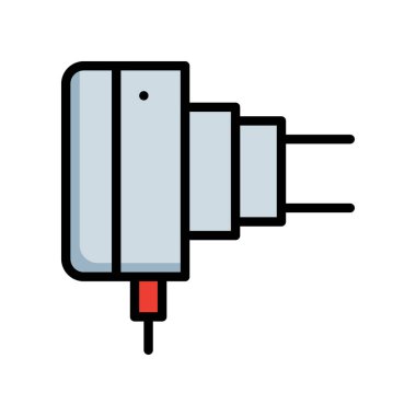 Beyaz arka plan üzerinde izole gri ve kırmızı tak