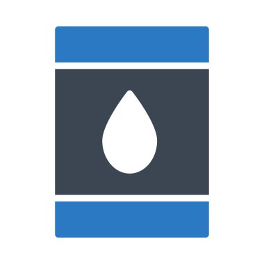 Damla beyaz arka plan üzerinde izole mavi ve gri renklerde Sarnıcı 