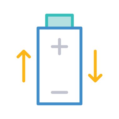 Beyaz arka plan üzerinde izole basit pil