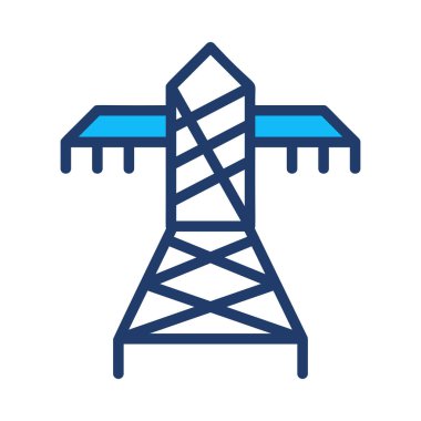 Beyaz arka plan üzerinde izole büyük güç hattı