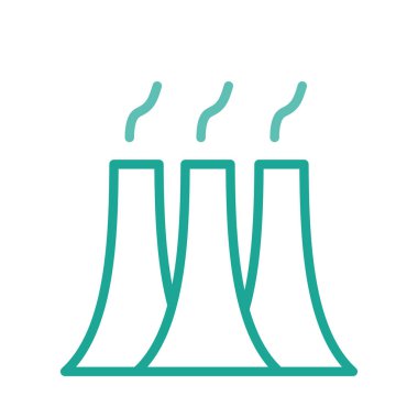 Yeşil bacalar beyaz arka plan üzerinde izole sigara anahat