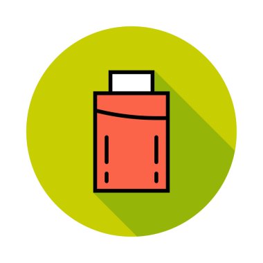 Daire beyaz zemin üzerine kırmızı Usb flash