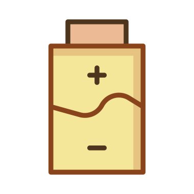 Beyaz arka plan üzerinde izole sarı akümülatör