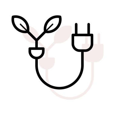 Çizgi ve bej gölge beyaz zemin üzerine izole fiş ile bitki