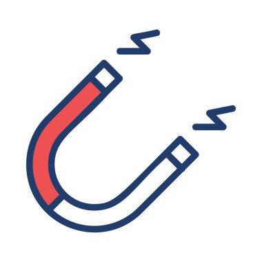 Beyaz arka plan üzerinde izole mıknatıs